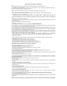 DOCUMENTA&Ccedil;&Atilde;O PARA A ENTREVISTA Obs