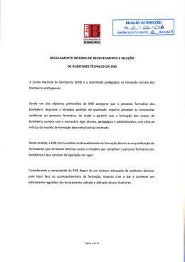Regulamento de Recrutamento e Seleção de Auditores Técnicos da