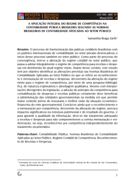 A Aplicação Integral do Regime de Competência na Contabilidade