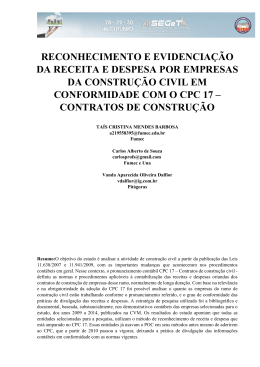 reconhecimento e evidenciação da receita e despesa por