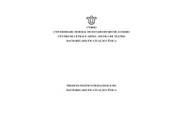 escola de teatro bacharelado em atua&ccedil;&atilde;o c - PROGRAD