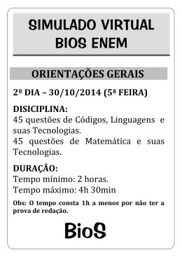 SIMULADO VIRTUAL BIOS ENEM