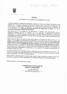 ALTERA&Ccedil;&Atilde;O AO ALVAR&Aacute; DE LOTEAMENTO N.&deg; 24/80 CARLOS