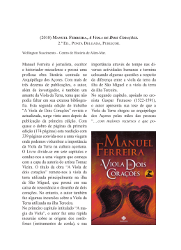 Manuel Ferreira, A Viola de Dois Cora&ccedil;&otilde;es. 2.a ed., Ponta Delgada