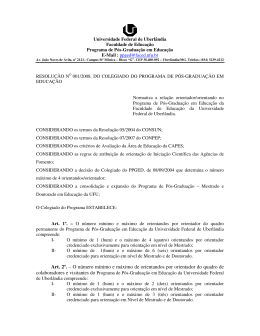 Art. 2&ordm;. &ndash; O n&uacute;mero m&iacute;nimo e m&aacute;ximo de orientandos por orientador