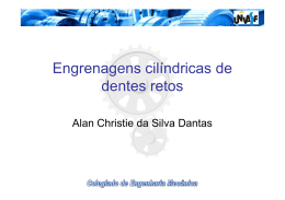 Aula 1 – Engrenagens Cilíndricas de Dentes Retos