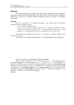 &Aacute;rvores Balanceadas