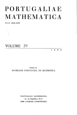PORTUGALIAE MATHEMATICA