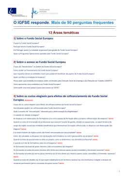 Documento que re&uacute;ne todas as Perguntas Frequentes