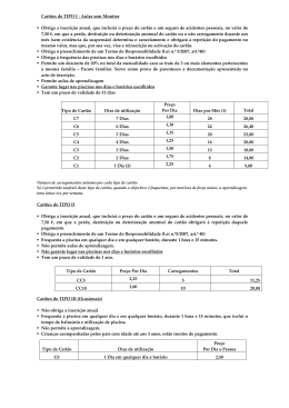 Tabela de preços
