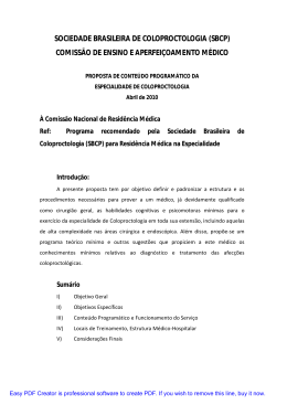 SOCIEDADE BRASILEIRA DE COLOPROCTOLOGIA (SBCP