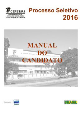 Manual do Candidato