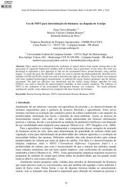 Uso do NDVI para determina&ccedil;&atilde;o da biomassa na - marte:80