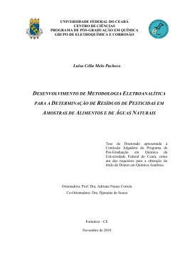 Desenvolvimento de Metodologia Eletroanal&iacute;tica para a