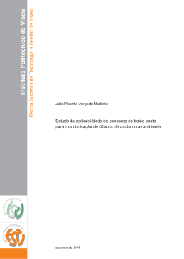 de Sensores lowcost para determina&ccedil;&atilde;o de poluentes atmosf&eacute;ricos