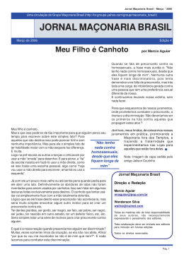 Jornal Ma&ccedil;onaria Brasil - Grande Loja Ma&ccedil;&ocirc;nica do Estado de Goi&aacute;s
