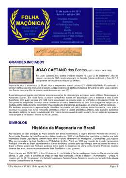 Hist&oacute;ria da Ma&ccedil;onaria no Brasil - Grande Loja Brasileira
