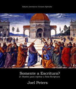 21 Raz&otilde;es para rejeitar a Sola Scriptura