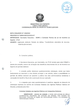 Nota CONJUR/ME nº 158/2010