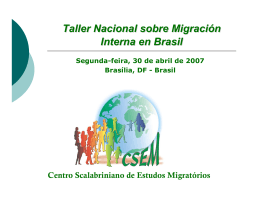 Taller Nacional sobre Migración Interna en Brasil