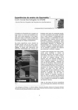 "Experi&ecirc;ncias do Ensino da Geometria com as novas