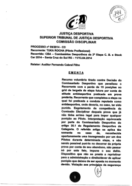 JUSTIÇA DESPORTIVA suPERioR TRIBUNAL DE JUSTIÇA