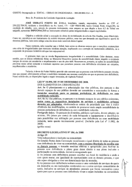 OBJETO: Impugnação ao EDITAL - OBRAS DE
