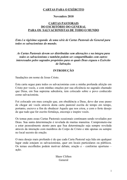 22a Carta Pastoral do General Shaw Clifton