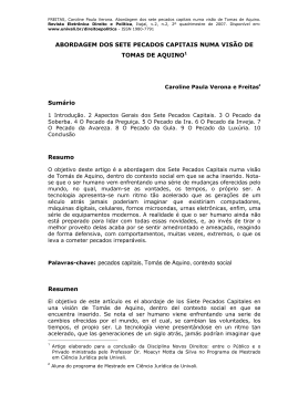 ABORDAGEM DOS SETE PECADOS CAPITAIS