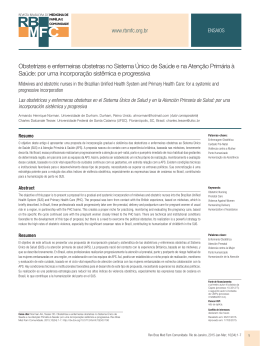 Obstetrizes e enfermeiras obstetras no Sistema Único de Saúde e