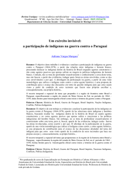 a participa&ccedil;&atilde;o de ind&iacute;genas na guerra contra o paraguai
