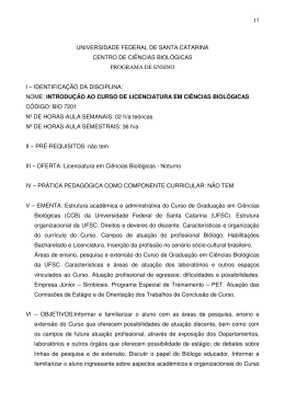 Planos de ensino do Projeto Pedag&oacute;gico