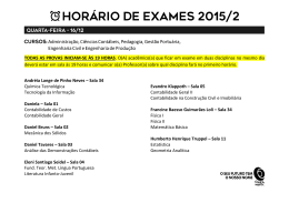 Hor&aacute;rio de EXAMES