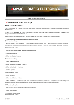 Di&aacute;rio oficial do dia 06/06/2013 PROCURADOR