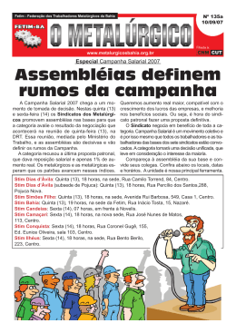 Assembl&eacute;ias definem rumos da campanha
