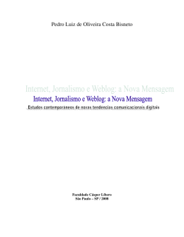 Internet, Jornalismo e Weblob