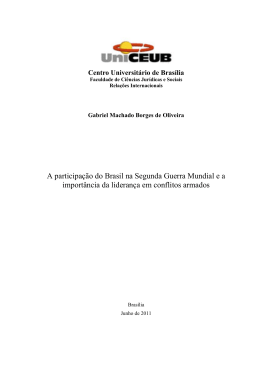 A participa&ccedil;&atilde;o do Brasil na Segunda Guerra Mundial e a