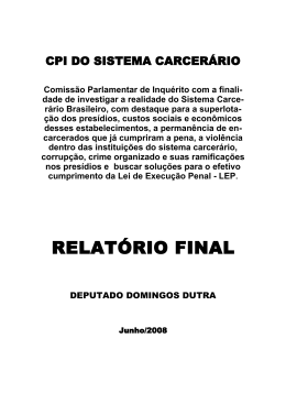 CPI DO SISTEMA CARCERÁRIO