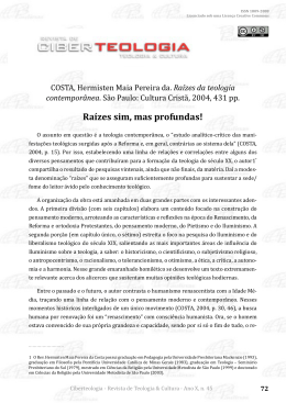 Ra&iacute;zes da Teologia Contempor&acirc;nea