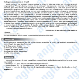 Texto para as questões ele 22 a 25 Desde pequeno, tive tendencia