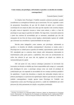 Como estamos, n&oacute;s psic&oacute;logos, enfrentando as quest&otilde;es e