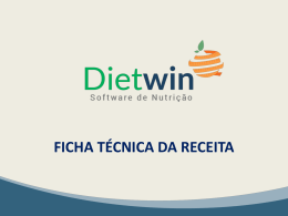 Ficha t&eacute;cnica da receita