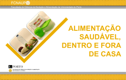 alimenta&ccedil;&atilde;o saud&aacute;vel, dentro e fora de casa
