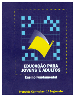 Proposta curricular - 1&ordm; segmento