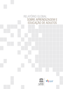 Relat&oacute;rio global de aprendizagem e educa&ccedil;&atilde;o de adultos