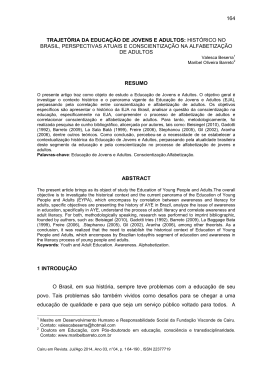 164 trajet&oacute;ria da educa&ccedil;&atilde;o de jovens e adultos