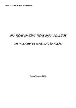 Práticas Matemáticas para Adultos