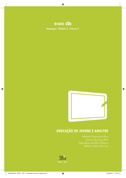 PEDAGOGIA - MOD 6 - VOL 3 - Educação de jovens e