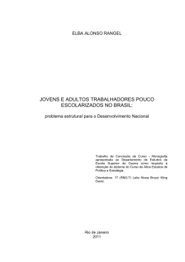 RANGEL, Elba Alonso. Jovens e adultos trabalhadores pouco