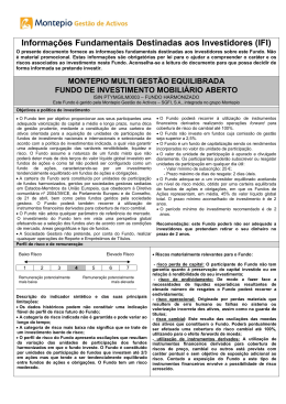 Informa&ccedil;&otilde;es Fundamentais destinadas aos Investidores